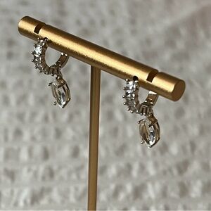 Stella & Dot Baguette Huggies with Droplet